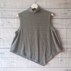 Elan silver metallic sleeveless top